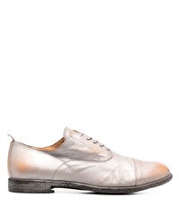 silberne Leder Oxford Schuhe von Moma