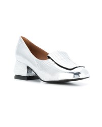 silberne Leder Pumps von Marni