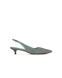 silberne Leder Pumps von Blue Bird Shoes