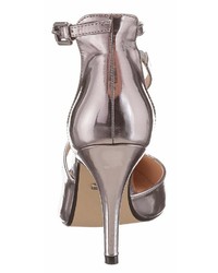 silberne Leder Pumps von Buffalo