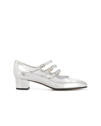 silberne Leder Pumps von Carel