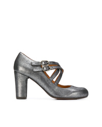 silberne Leder Pumps von Chie Mihara