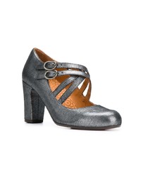 silberne Leder Pumps von Chie Mihara