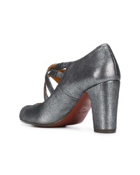 silberne Leder Pumps von Chie Mihara