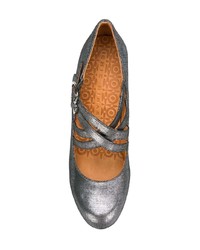 silberne Leder Pumps von Chie Mihara