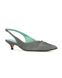 silberne Leder Pumps von Blue Bird Shoes