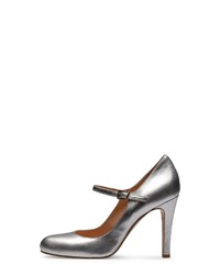 silberne Leder Pumps von Evita