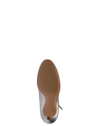 silberne Leder Pumps von Evita