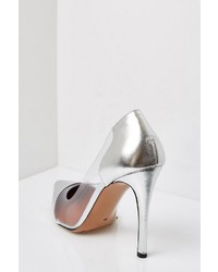 silberne Leder Pumps von faina