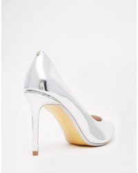 silberne Leder Pumps von Ted Baker