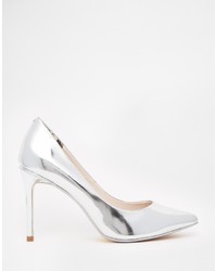 silberne Leder Pumps von Ted Baker