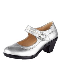 silberne Leder Pumps von Mae&Mathilda