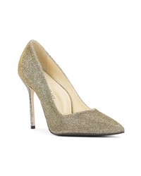 silberne Leder Pumps von Sarah Flint