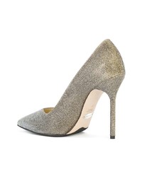 silberne Leder Pumps von Sarah Flint