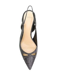 silberne Leder Pumps von Alexandre Birman