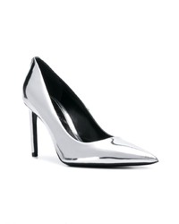 silberne Leder Pumps von Tom Ford