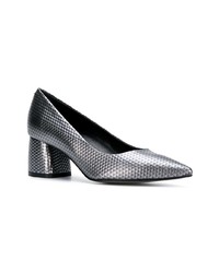 silberne Leder Pumps von Pollini