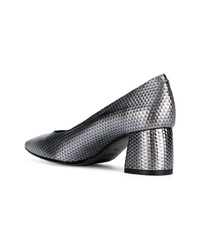 silberne Leder Pumps von Pollini