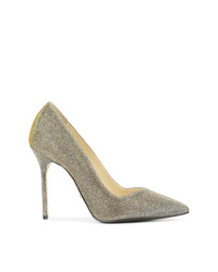 silberne Leder Pumps von Sarah Flint