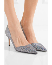 silberne Leder Pumps von Sarah Jessica Parker