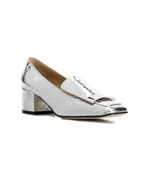 silberne Leder Pumps von Sergio Rossi