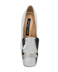 silberne Leder Pumps von Sergio Rossi