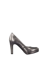 silberne Leder Pumps von Tamaris