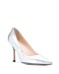 silberne Leder Pumps von Marc Ellis