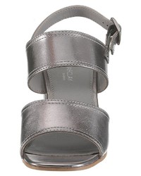 silberne Leder Sandaletten von Betty Barclay Shoes