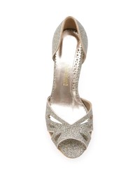 silberne Leder Sandaletten von Sarah Chofakian