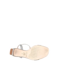silberne Leder Sandaletten von Unisa
