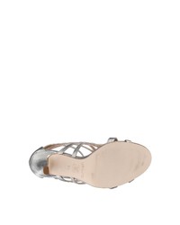 silberne Leder Sandaletten von Unisa