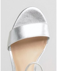 silberne Leder Sandaletten von Aldo