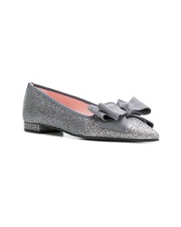 silberne Leder Slipper von Pretty Ballerinas