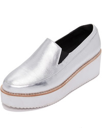 silberne Leder Slipper von Sol Sana