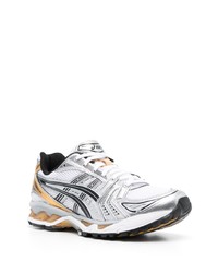 silberne Leder Sportschuhe von Asics