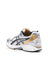 silberne Leder Sportschuhe von Asics