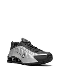 silberne Leder Sportschuhe von Nike