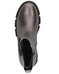 silberne Leder Stiefeletten von Caprice