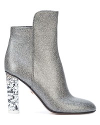 silberne Leder Stiefeletten von Andrea Gomez