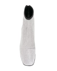 silberne Leder Stiefeletten von Calvin Klein 205W39nyc