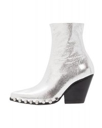 silberne Leder Stiefeletten von Jeffrey Campbell