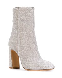 silberne Leder Stiefeletten von Alexandre Birman