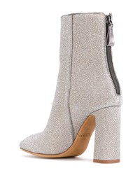 silberne Leder Stiefeletten von Alexandre Birman