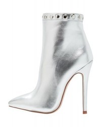 silberne Leder Stiefeletten von RAID