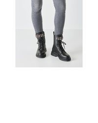 silberne Leder Stiefeletten von Tamaris