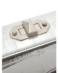 silberne Leder Umhängetasche von Alexander McQueen