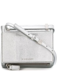 silberne Leder Umhängetasche von Givenchy