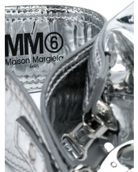 silberne Leder Umhängetasche von MM6 MAISON MARGIELA