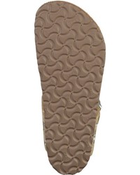 silberne Leder Zehentrenner von Birkenstock